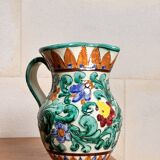 Vase jug with handle – floral decoration, signed Cerart Monaco ⎥1960s