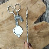 Set of two pairs of antique eggcutter scissors