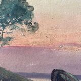 Emile gauffriaud (1877-1957) painting hsp seaside with sailing boats