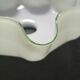 Old opaline suspension rises/falls green 1930 Art Deco