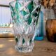 Vase Saint-Louis en cristal taillé vert – Art de la table & décoration