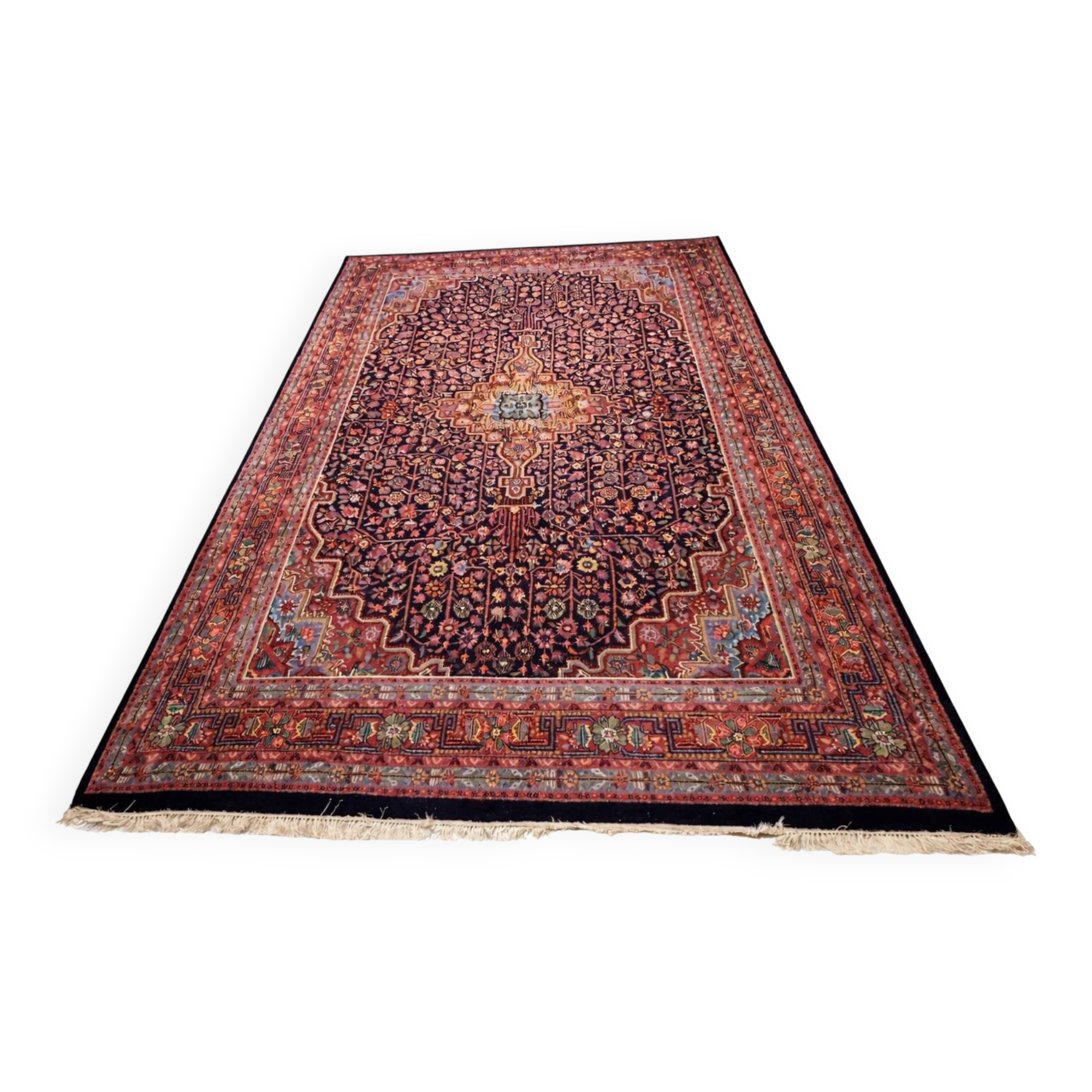 Tapis persan exquis fait à la main 204×320 cm – Laine vintage