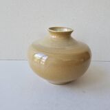 Ceramic stoneware ball vase signed (signature to be identified)