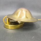 Pair of Art Deco Adjustable Brass Table Lamps, 1930s Czechoslovakia