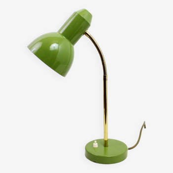 Green metal desk lamp 1950