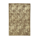 1970s Handwoven Decorative Anatolian Beige Carpet 131 cm x 195 cm