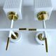 Pair of vintage architectural wall lights, 1960s