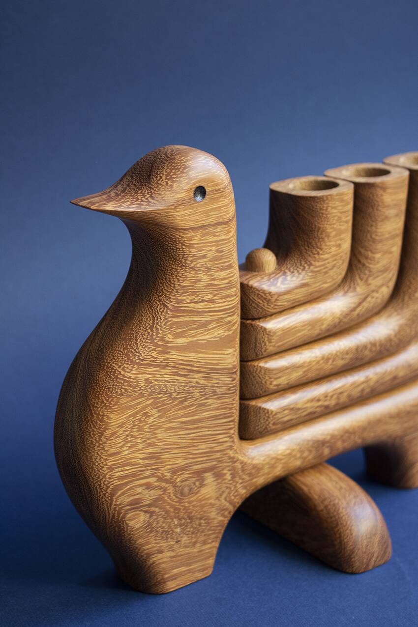 Wooden candlestick - Paloma candelabrum