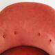 Fauteuil crapaud velour rose
