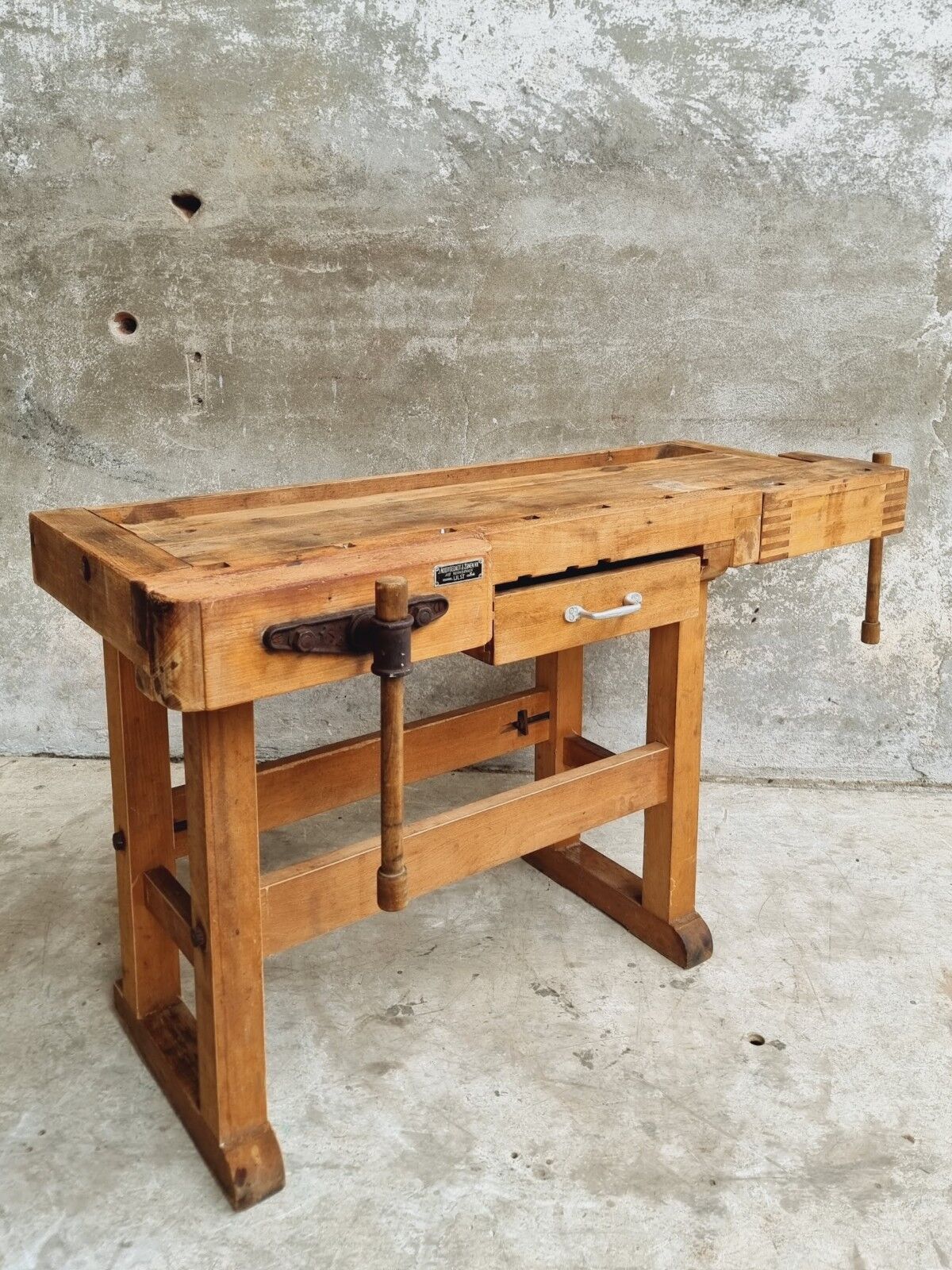 Workbench side table bathroom furniture beech