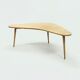 Boomerang desk table in birch 1950s