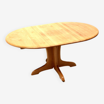 Table à manger vintage à rallonge réalisée dans les années 1970