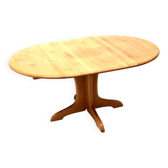 Table à manger vintage à rallonge réalisée dans les années 1970