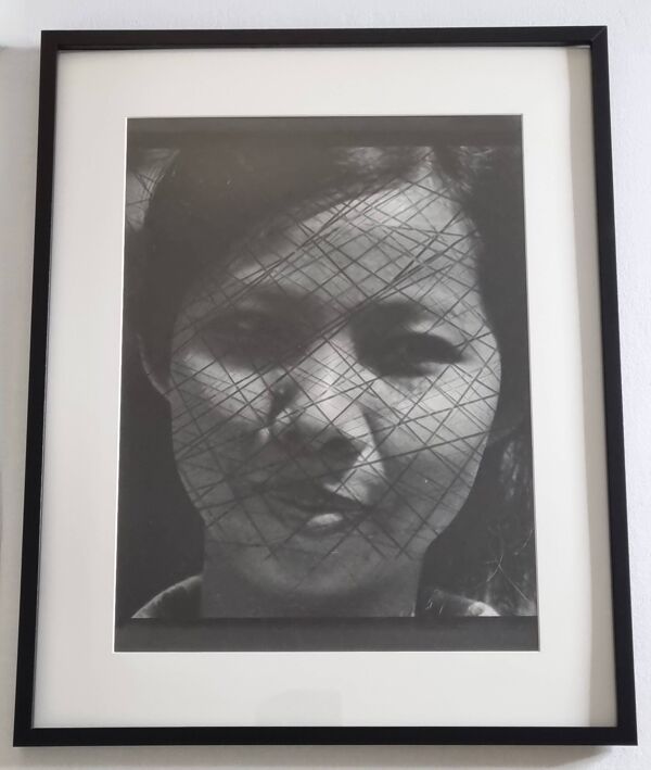 Photographie argentique vintage, portrait, tirage original encadré 42x52 cm