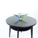 Round Black Coffee Table, Czechoslovakia 1960s