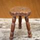 Vintage stool, small wooden stool, tripod stool, plant holder, interior decoration, stool