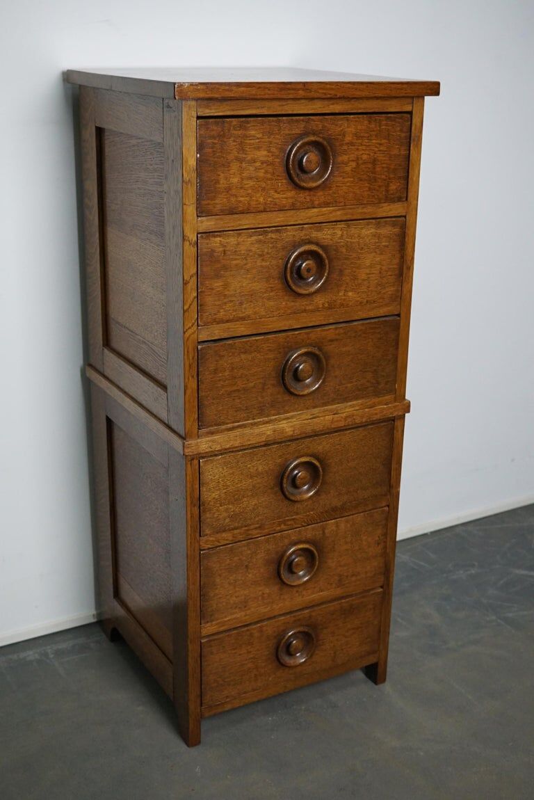 English oak apothecary cabinet 1930s