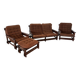 Scandinavian sofa, two armchairs and an ottoman, 1960s