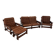 Scandinavian sofa, two armchairs and an ottoman, 1960s