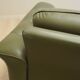 Green leather sofa, Danish design, 1970s, produced in Denmark