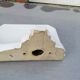 Bathroom shelf in antique ceramic