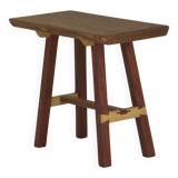 Contemporary handcrafted stool / end table in solid oak and ash wood