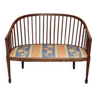 Banquette Art Déco en Hêtre XXe