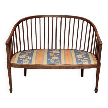 Banquette Art Déco en Hêtre XXe