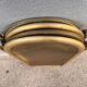 Antique brass fireplace screen from 1920, vintage spark guard.
