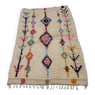Berber rug in natural wool azilal