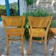 4 bistro chairs, light colour