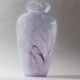 Vintage Murano glass vase from the 1970s, lilac and white swirl.