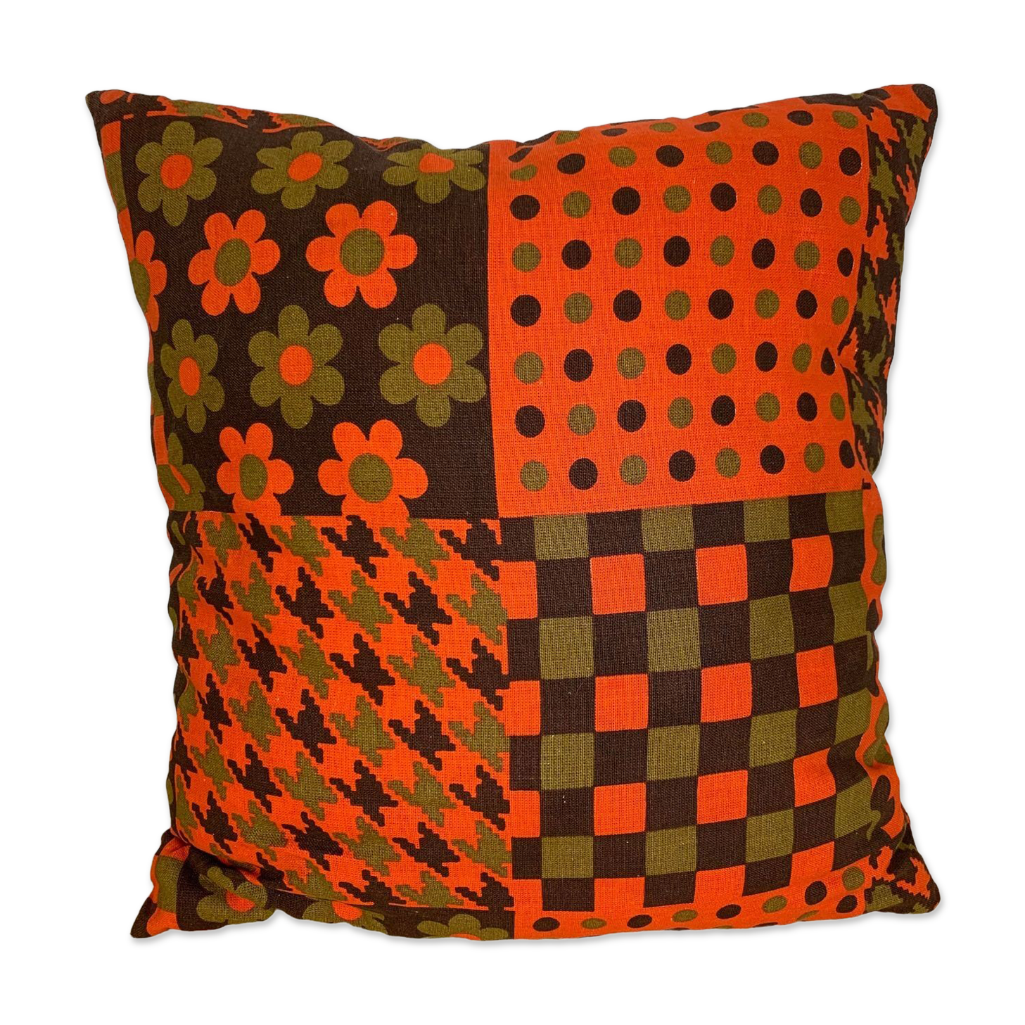 Vintage 70s flower cushion 38 x 38 cm