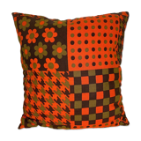 Vintage 70s flower cushion 38 x 38 cm