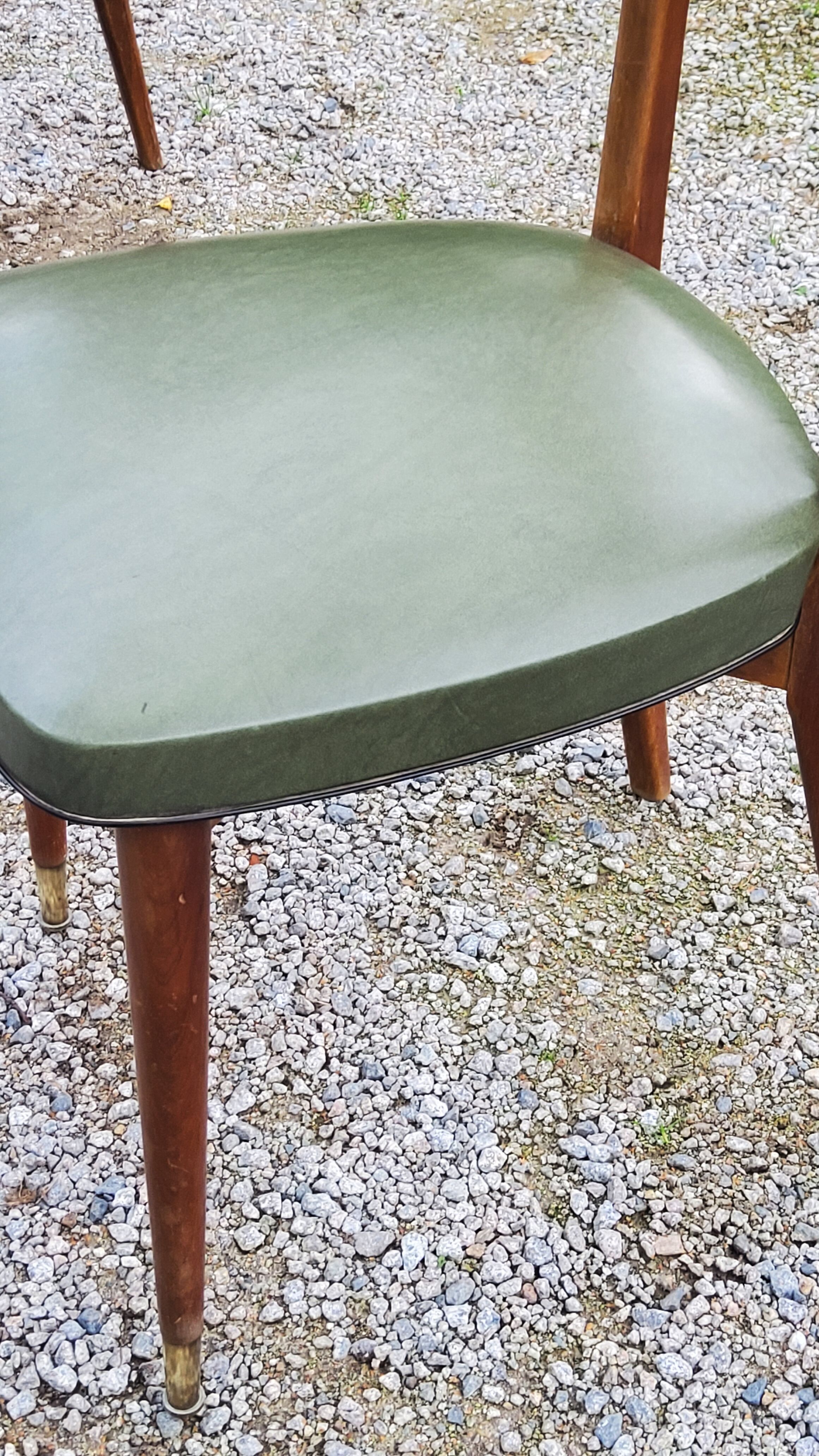 Pair of 50's Scandinavian style mahogany chairs