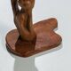 Handmade floorsculpture in burl wood