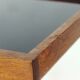 Mid Century Modern Wooden Bar Cart With Black Opaline Glass, 1960s
