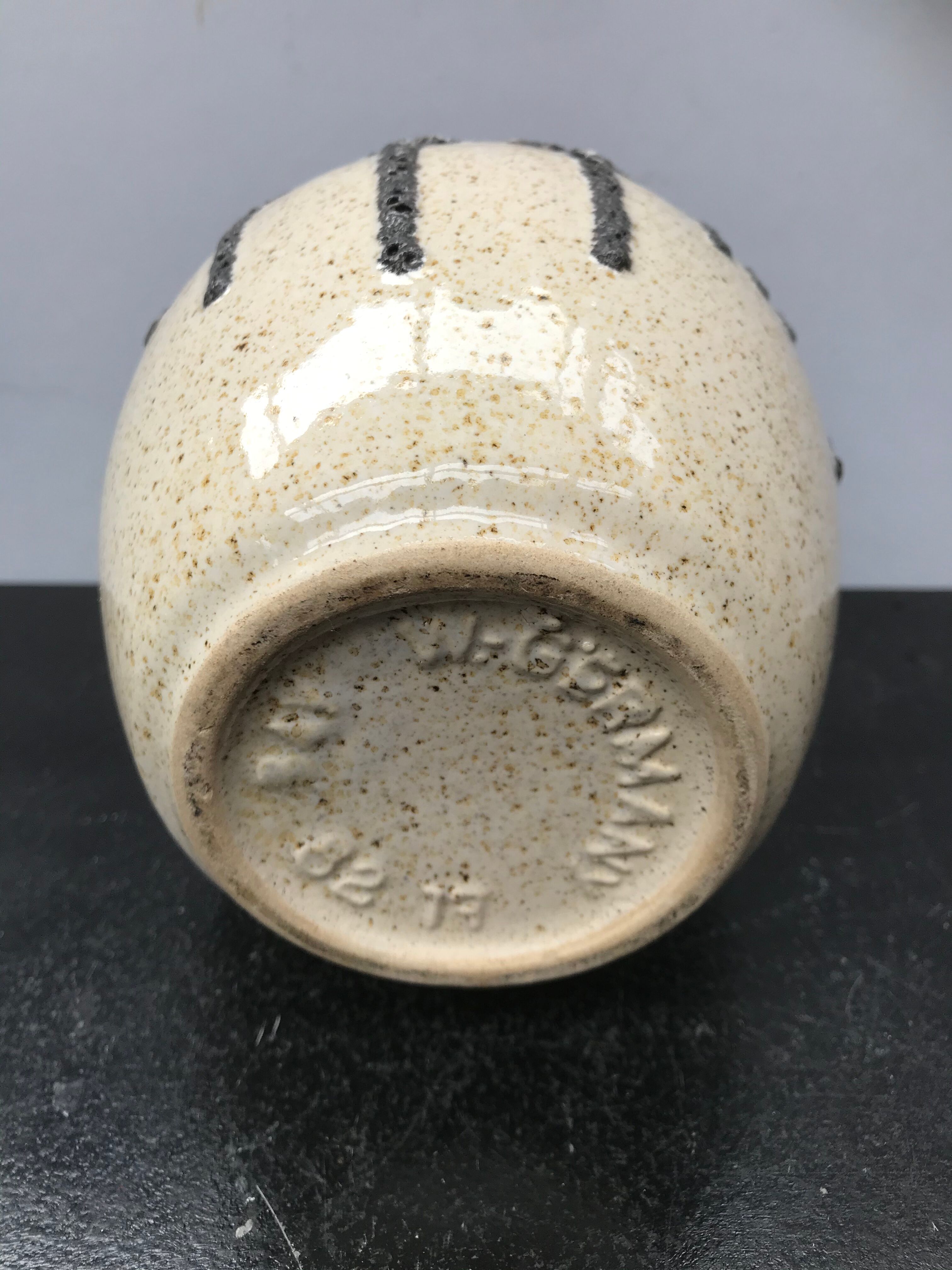 Former beige brown ceramic vase