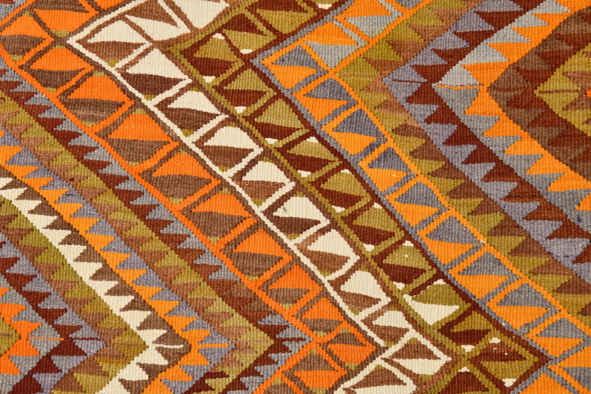 5x7 Rug For Living Room Scandinavian Vintage Kilim Rug, 155x224Cm SK 2309
