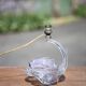 vintage crystal lamp, opalescent lamp base, bedside lamp, crystal table lamp, decoration