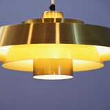 Suspension danoise 'Nova' en laiton massif de Jo Hammerborg pour Fog & Mørup, années 1960