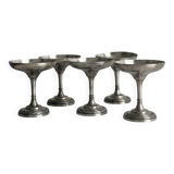Set of 5 dessert or champagne glasses