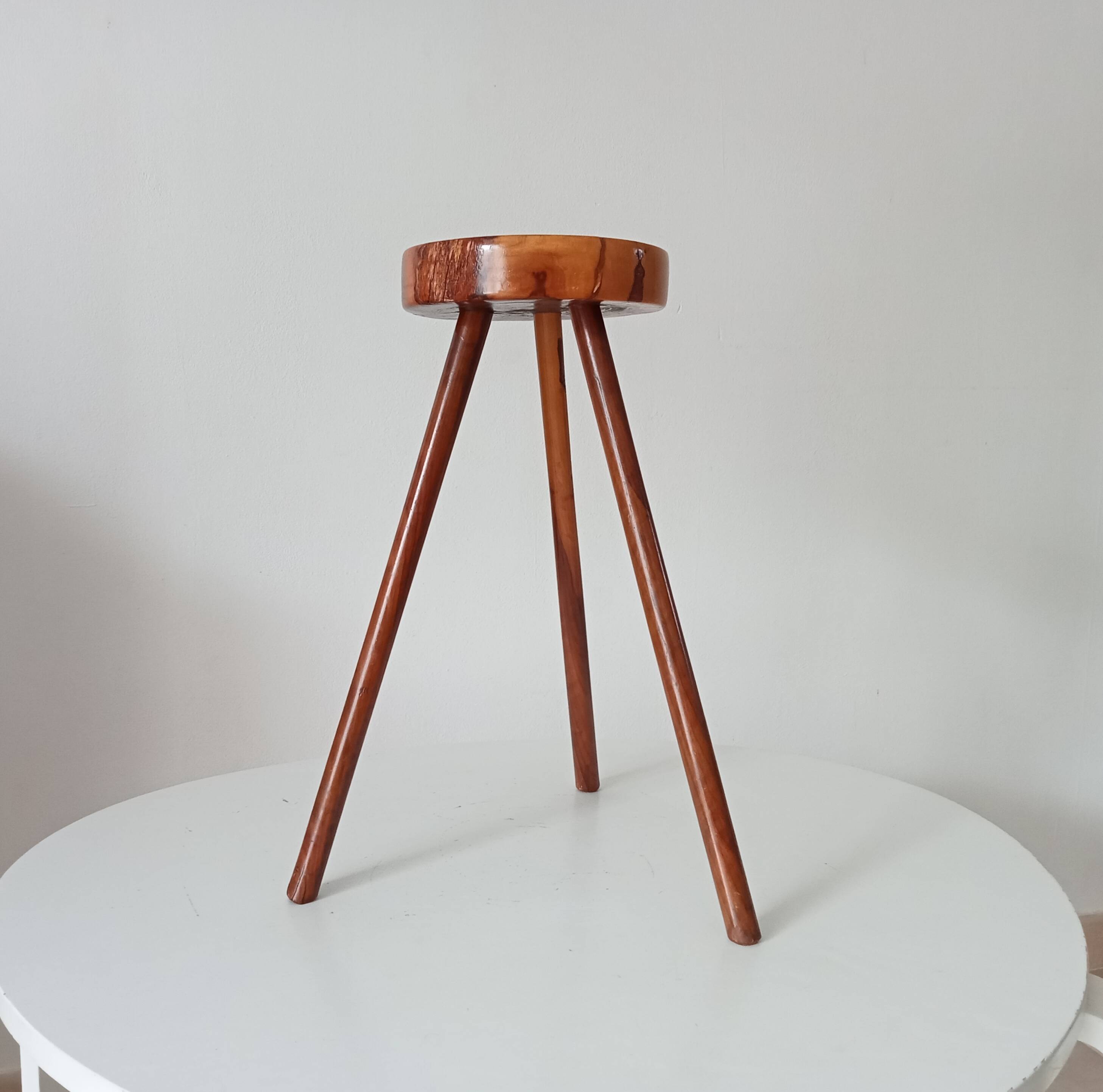 Brutalist tripod stool from the 1960s.