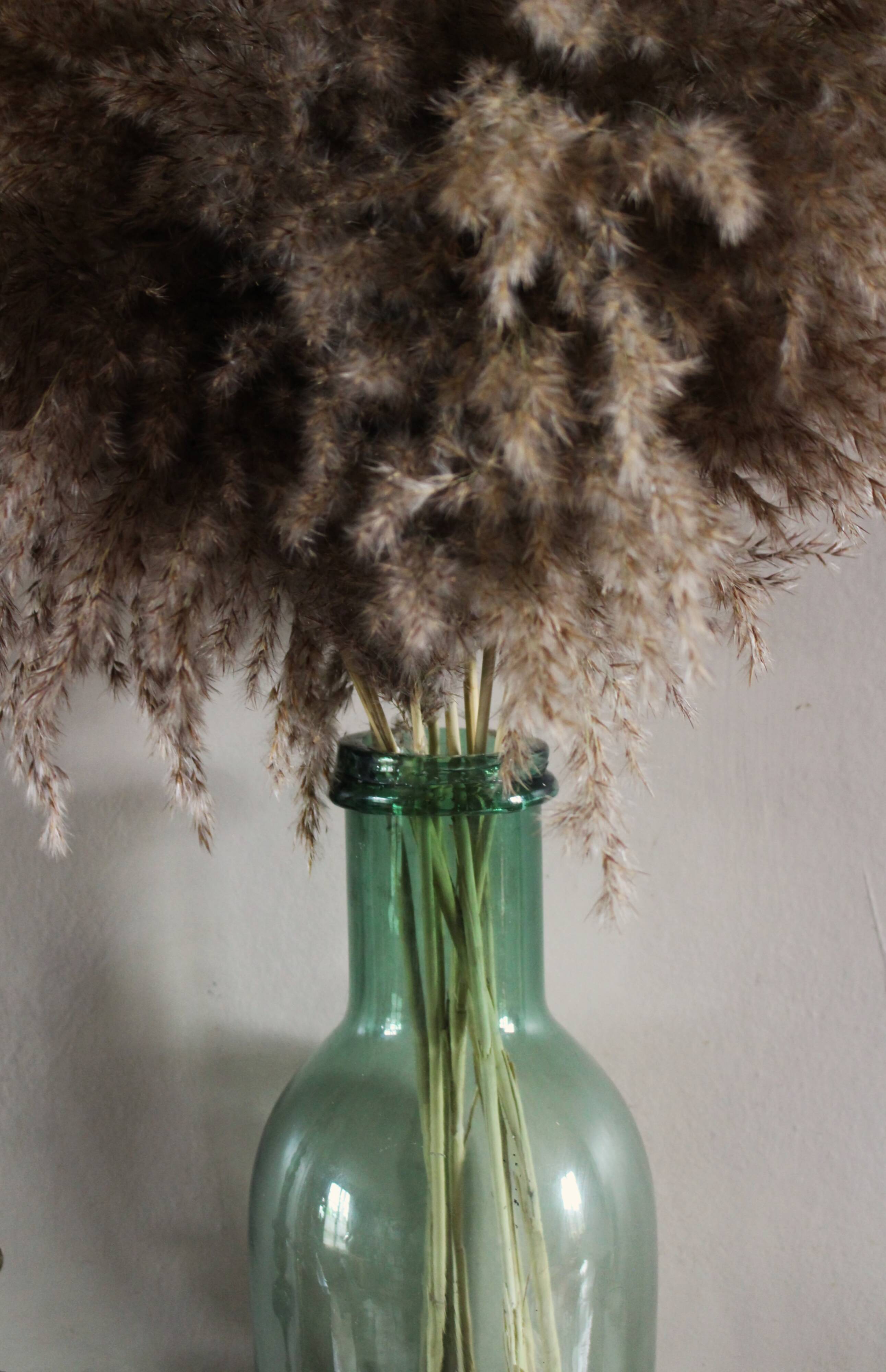 Large Green Glass Bottle Vase