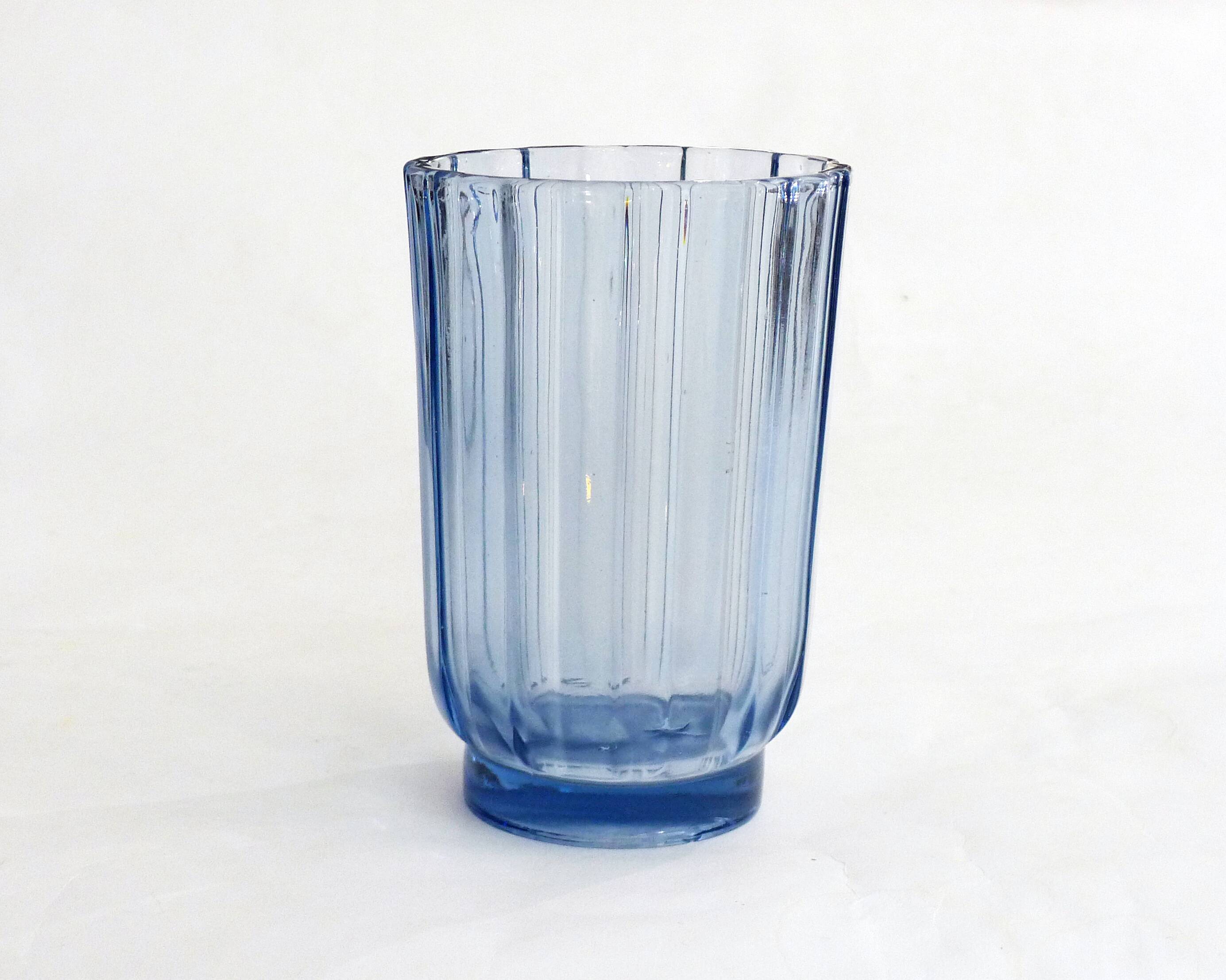 Blue Art Deco vase
