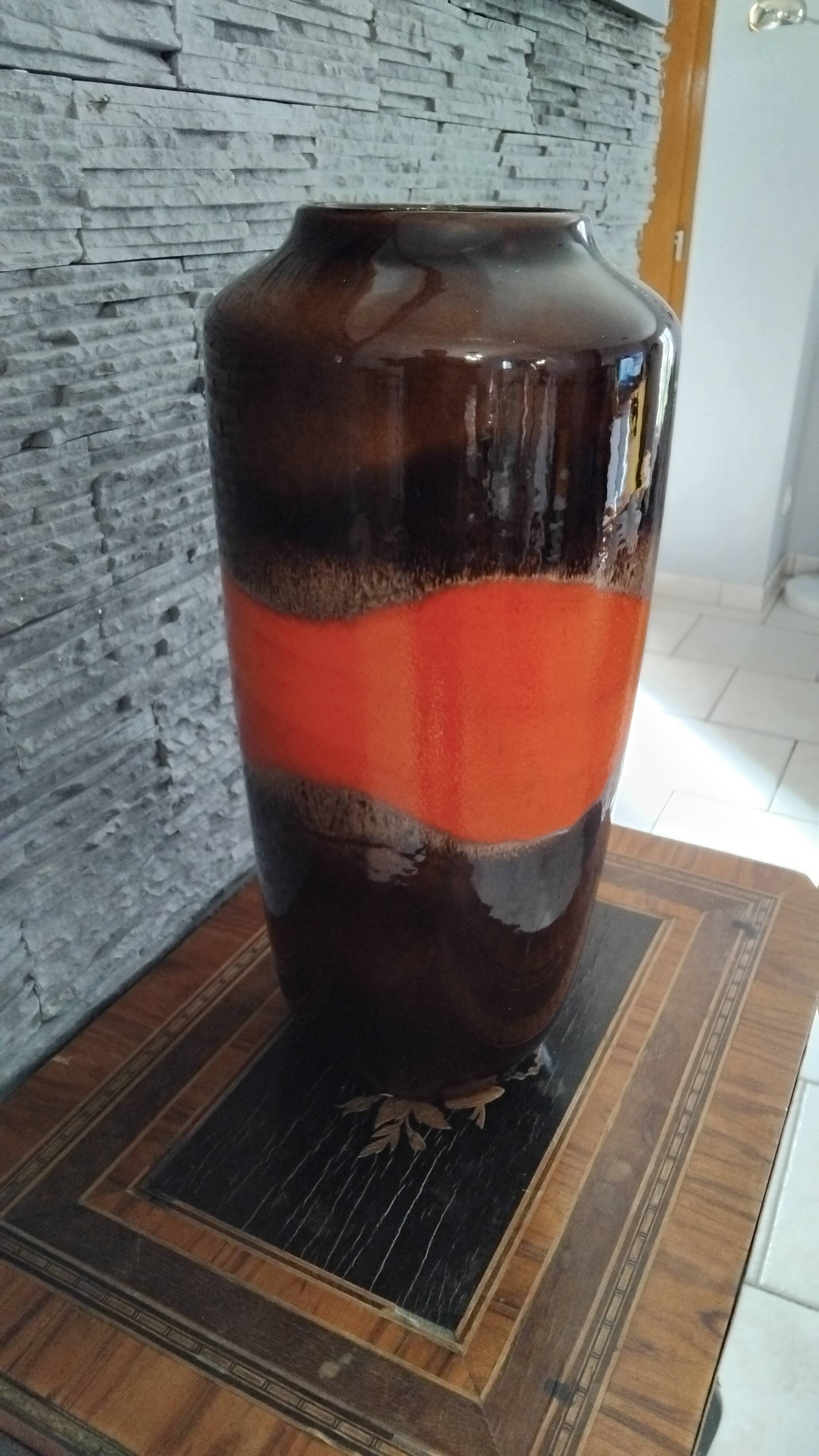 Large vintage earthenware vase from the 70s, Germany