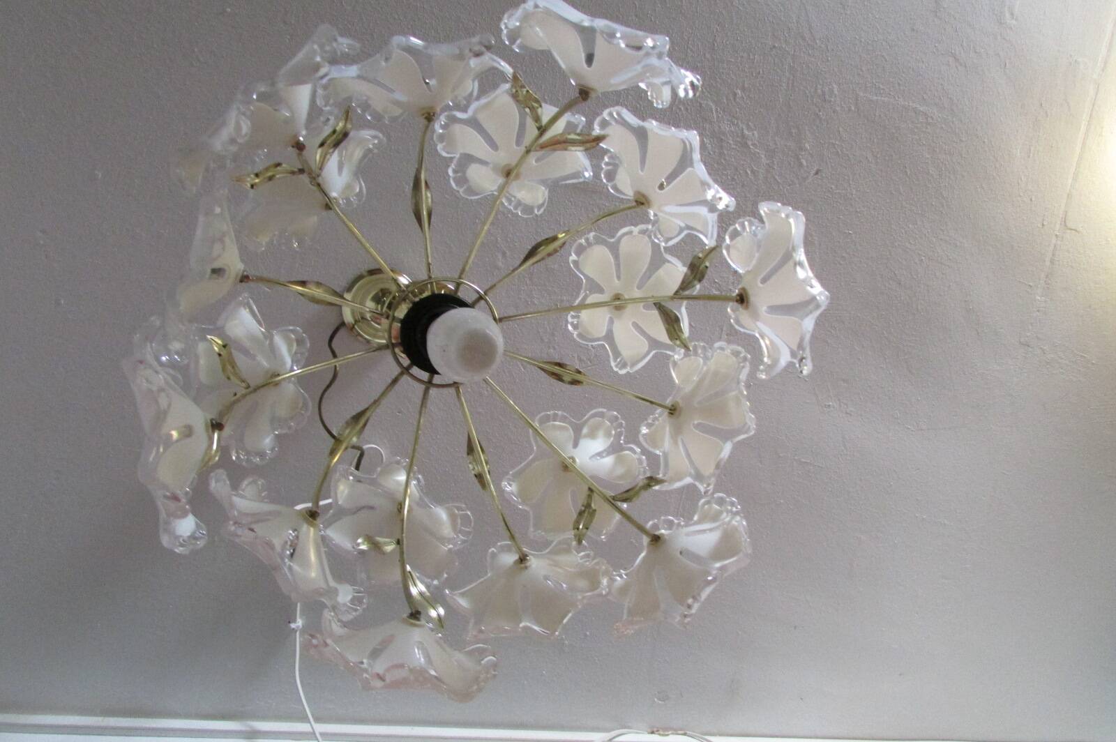 Suspension, vintage chandelier, 18 flowers