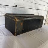Old black canvas trunk