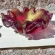 Cendrier et pilon verre et inclusions or Murano vintage