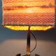 Lampe brutaliste 1950 en fer forgé abat-jour en laine fait main.